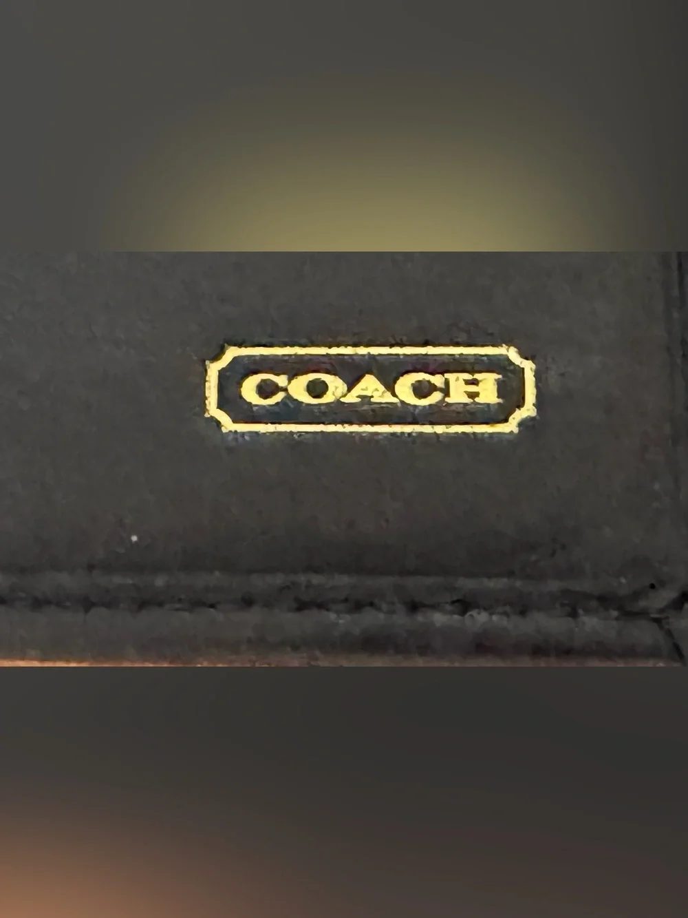 Coach Legacy Signature C Turnlock Long Wallet Brown Black